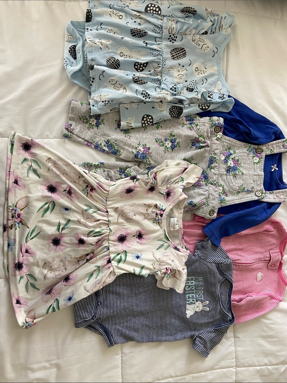 Baby Girl Easter, Spring Floral mixed set